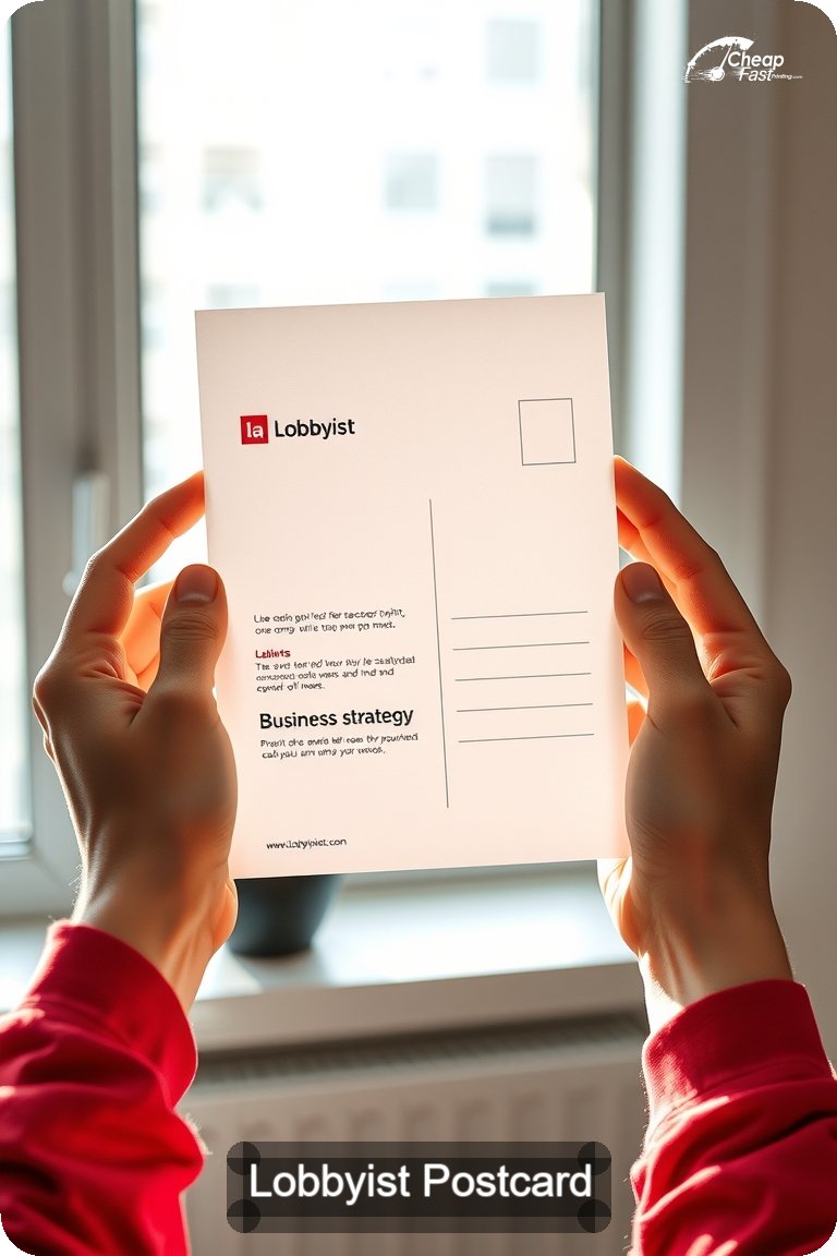 Lobbyist Postcard Sample 02 · 4.5" x 11" design sample