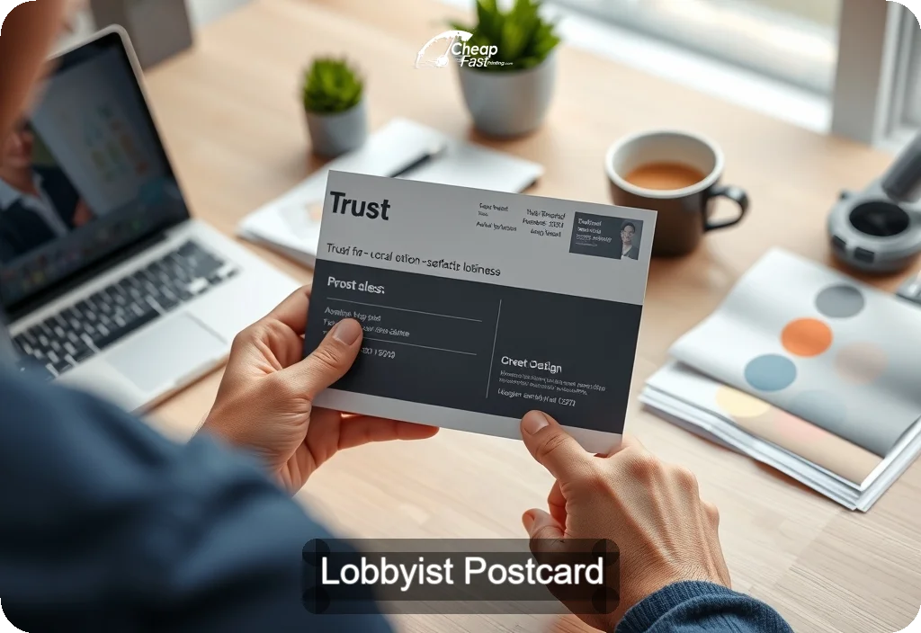 Lobbyist Postcard Sample 03 · 4" x 6" design sample