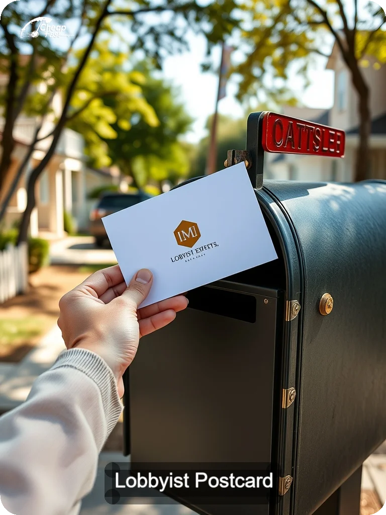 Lobbyist Postcard Sample 04 · 5" x 7" design sample