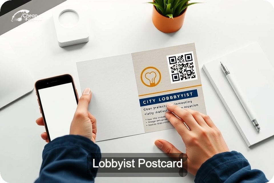 Lobbyist Postcard Sample 05 · 6" x 9" design sample