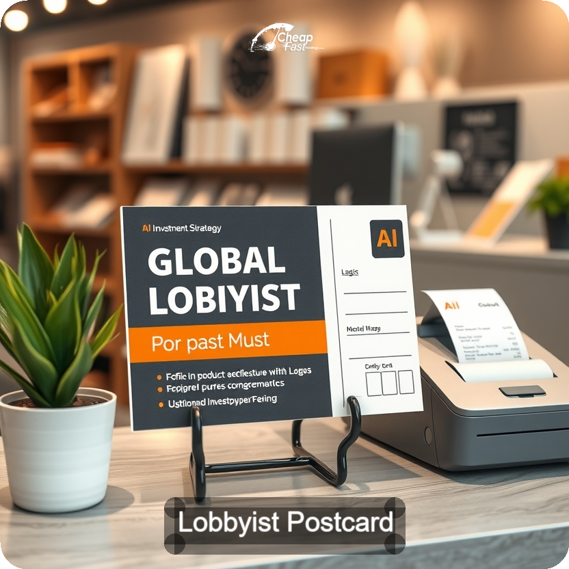 Lobbyist Postcard Sample 07 · 5" x 5" design sample