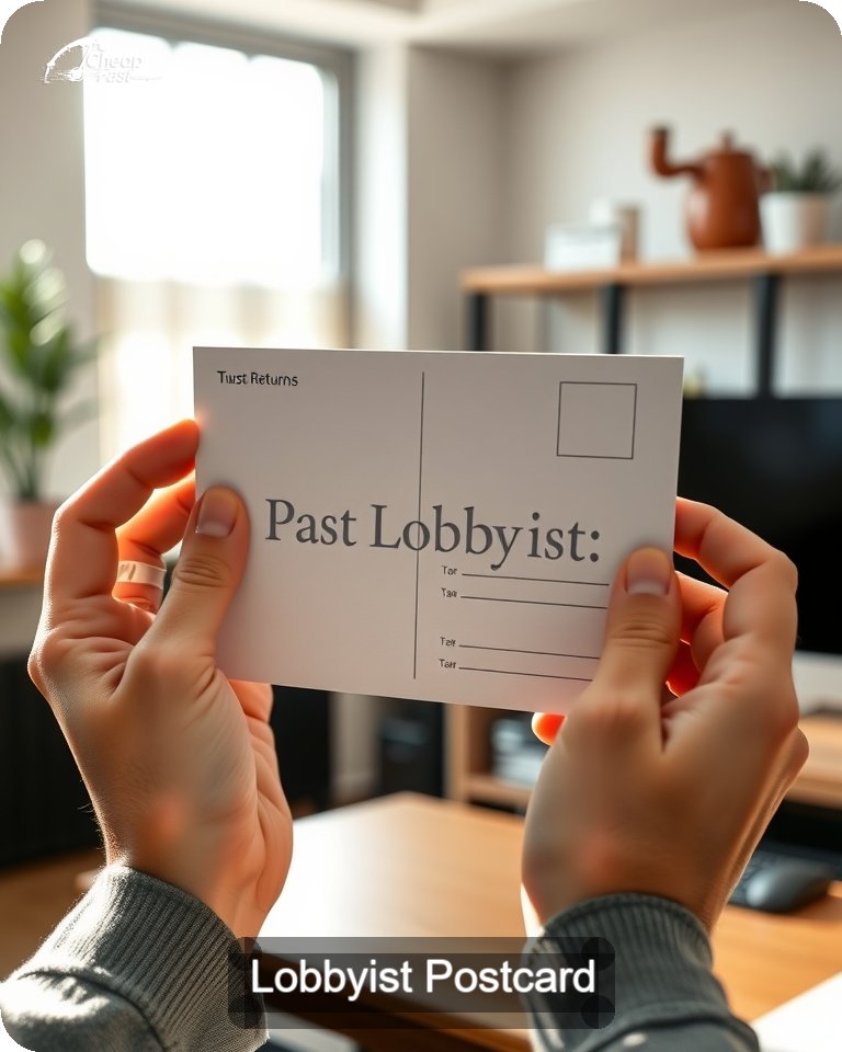 Lobbyist Postcard Sample 08 · 4.25" x 5.5" design sample