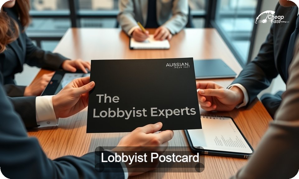 Lobbyist Postcard Sample 09 · 4" x 9" design sample
