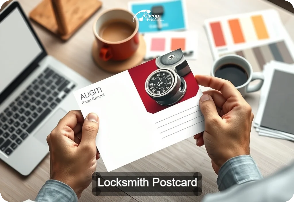 Locksmith Postcard Sample 01 · 4" x 6" design sample