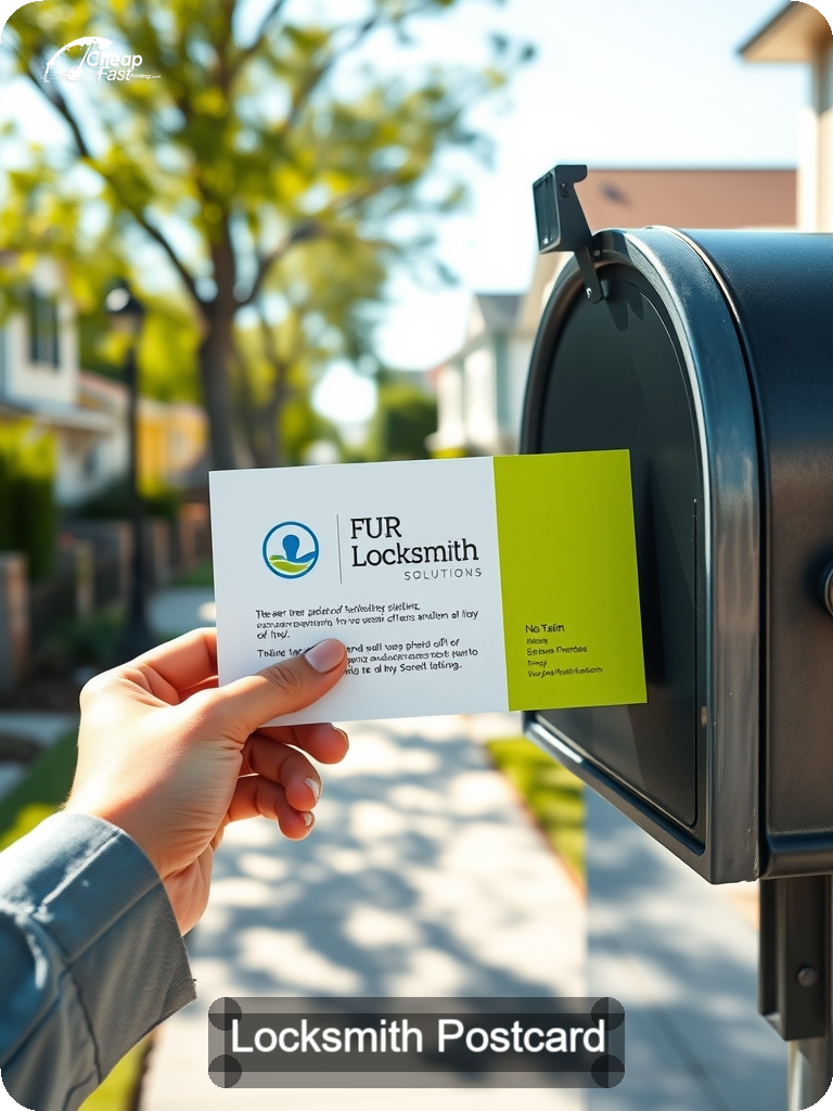 Locksmith Postcard Sample 02 · 5" x 7" design sample