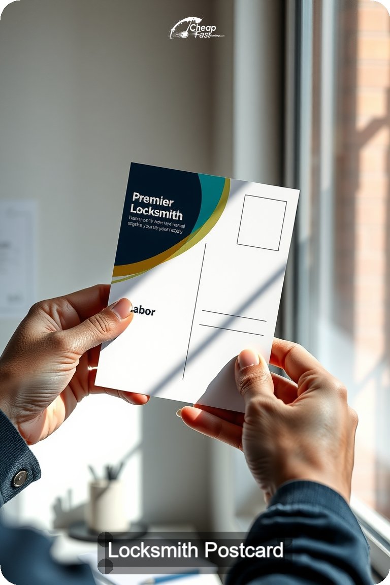 Locksmith Postcard Sample 10 · 4.5" x 11" design sample