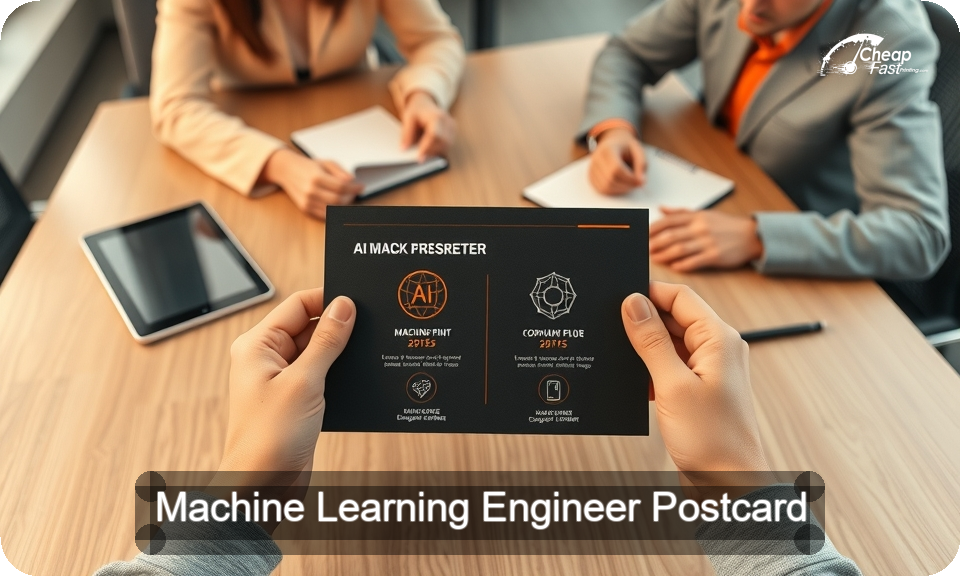 Machine Learning Engineer Postcard Sample 01 · 4" x 9" design sample