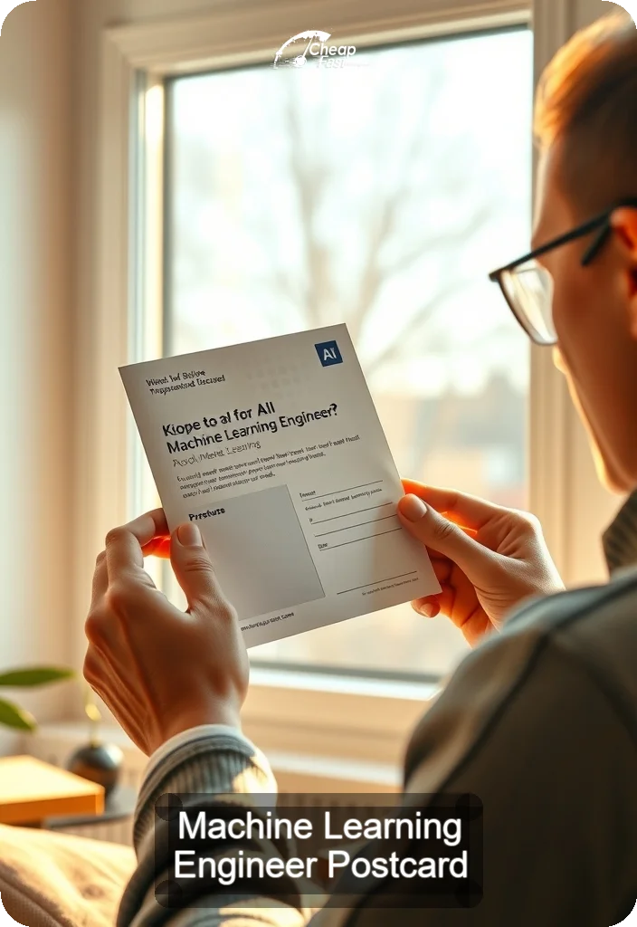 Machine Learning Engineer Postcard Sample 02 · 4.5" x 6.5" design sample