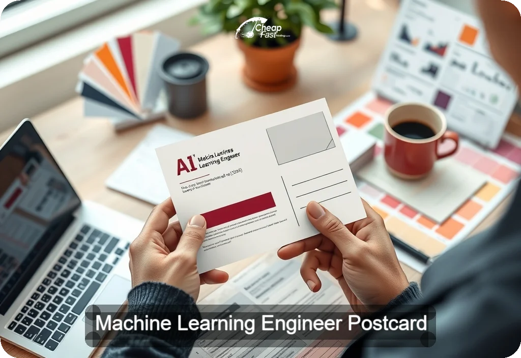 Machine Learning Engineer Postcard Sample 05 · 4" x 6" design sample