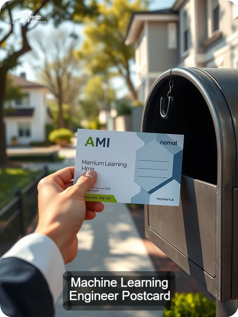 Machine Learning Engineer Postcard Sample 06 · 5" x 7" design sample