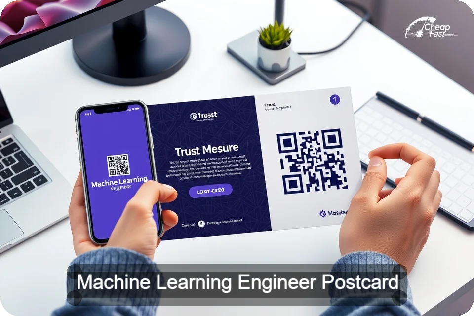 Machine Learning Engineer Postcard Sample 07 · 6" x 9" design sample