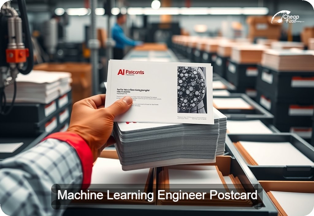 Machine Learning Engineer Postcard Sample 08 · 6" x 11" design sample