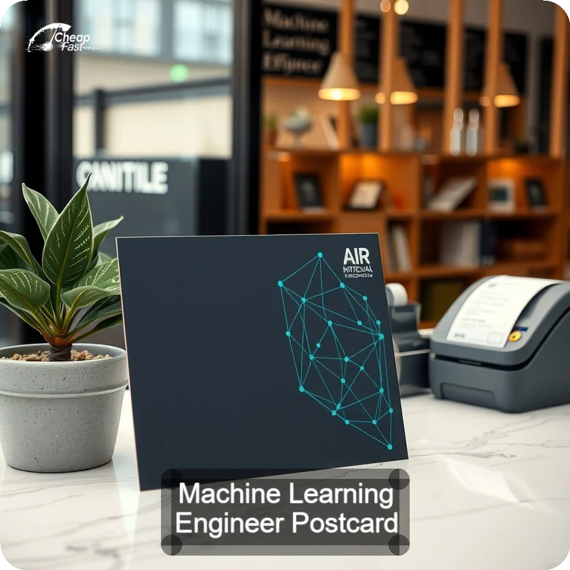 Machine Learning Engineer Postcard Sample 09 · 5" x 5" design sample