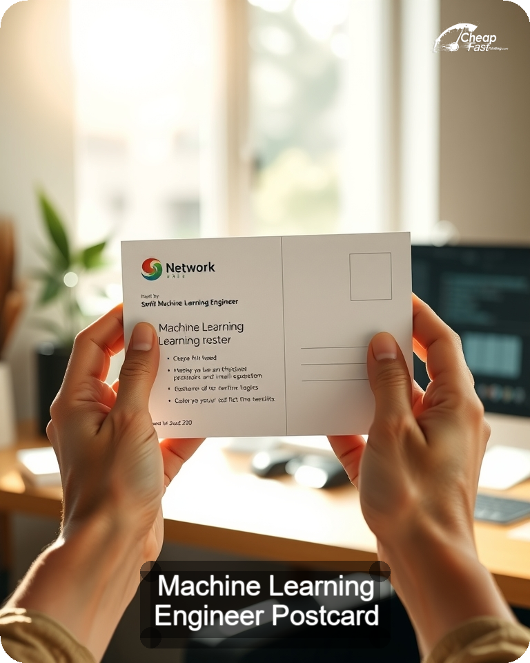 Machine Learning Engineer Postcard Sample 10 · 4.25" x 5.5" design sample