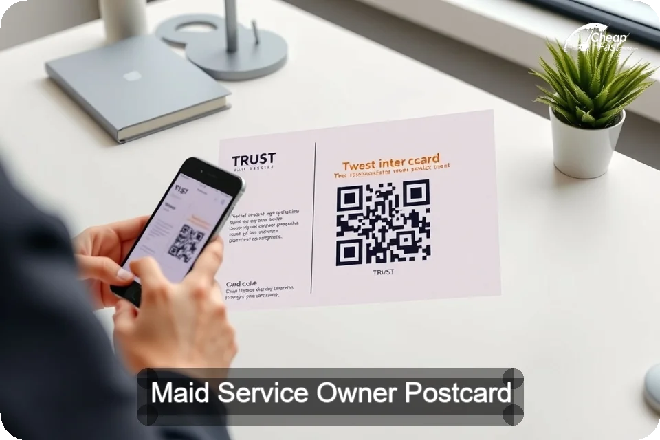 Maid Service Owner Postcard Sample 07 · 6" x 9" design sample