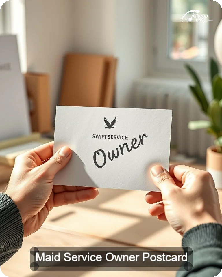 Maid Service Owner Postcard Sample 10 · 4.25" x 5.5" design sample