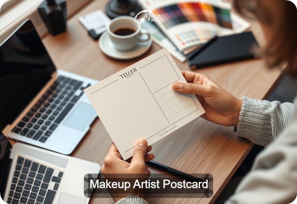 Makeup Artist Postcard Sample 02 · 4" x 6" design sample