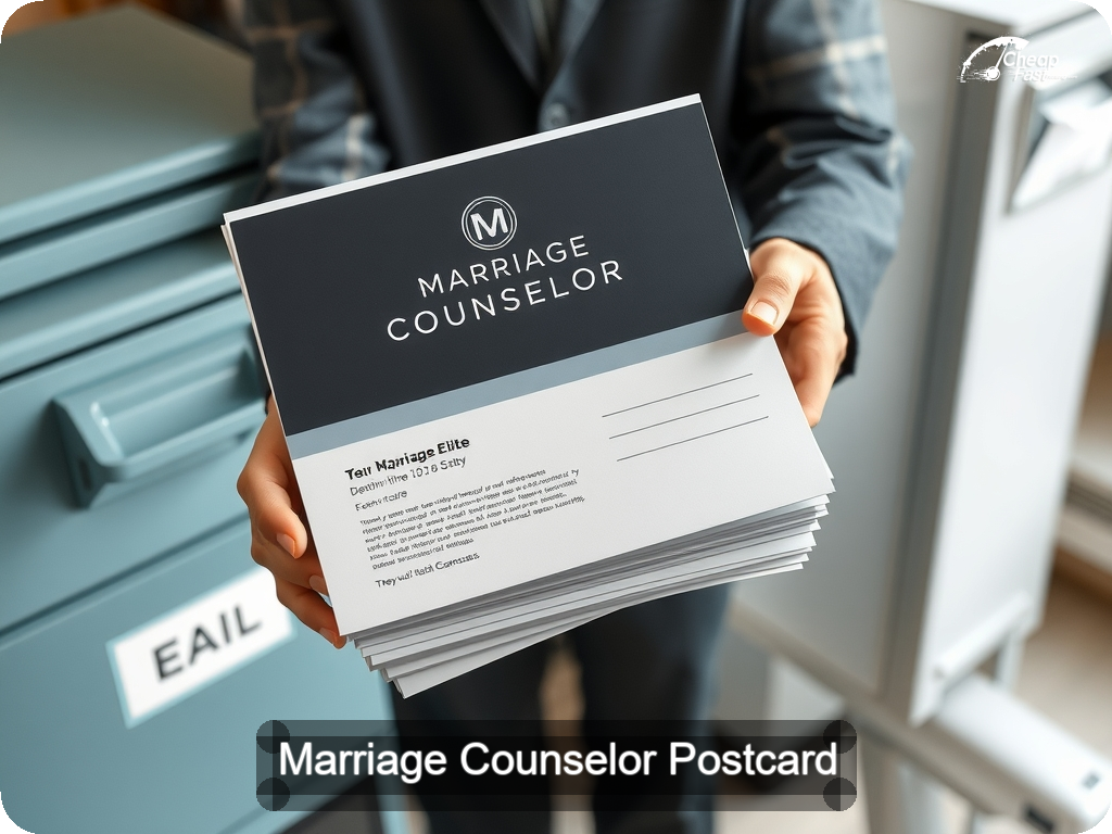 Marriage Counselor Postcard Sample 02 · 6.5" x 9" design sample