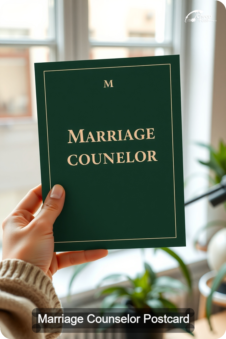 Marriage Counselor Postcard Sample 03 · 4.5" x 11" design sample