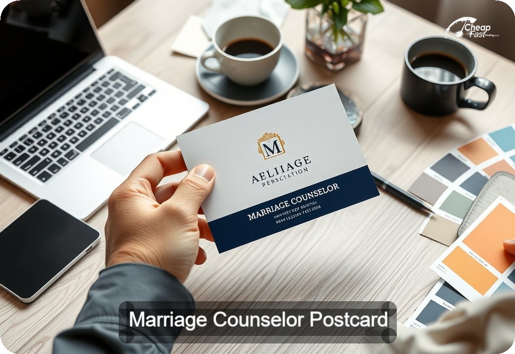 Marriage Counselor Postcard Sample 04 · 4" x 6" design sample