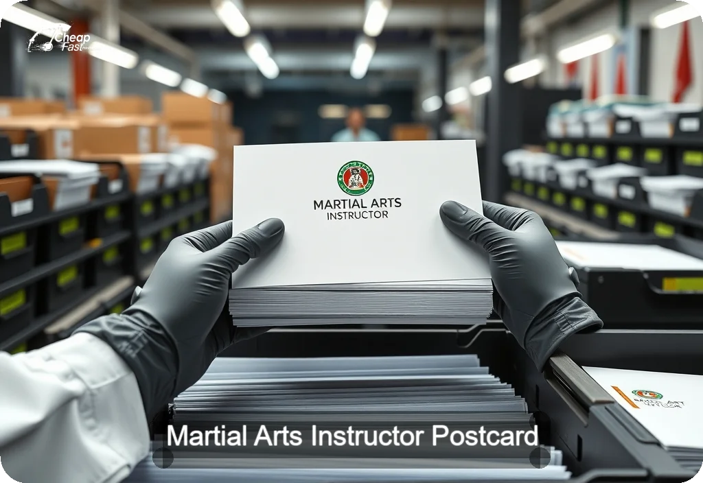 Martial Arts Instructor Postcard Sample 03 · 6" x 11" design sample