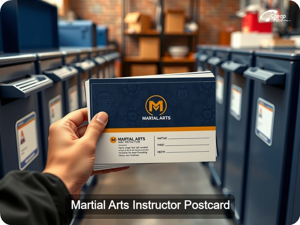 Martial Arts Instructor Postcard Sample 08 · 6.5" x 9" design sample