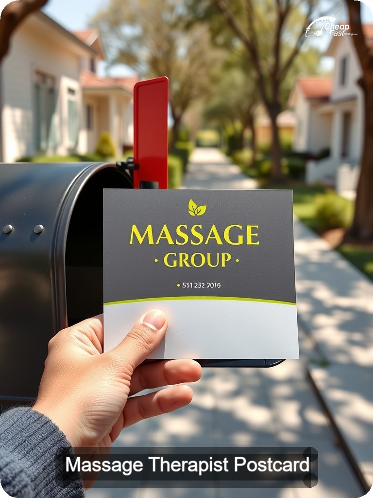 Massage Therapist Postcard Sample 01 · 5" x 7" design sample