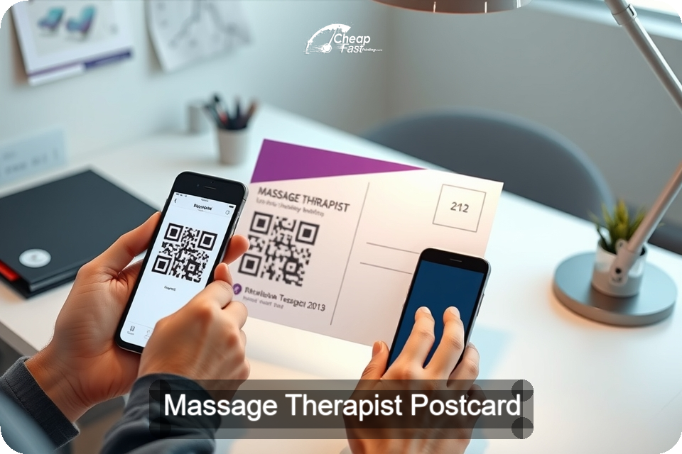 Massage Therapist Postcard Sample 02 · 6" x 9" design sample