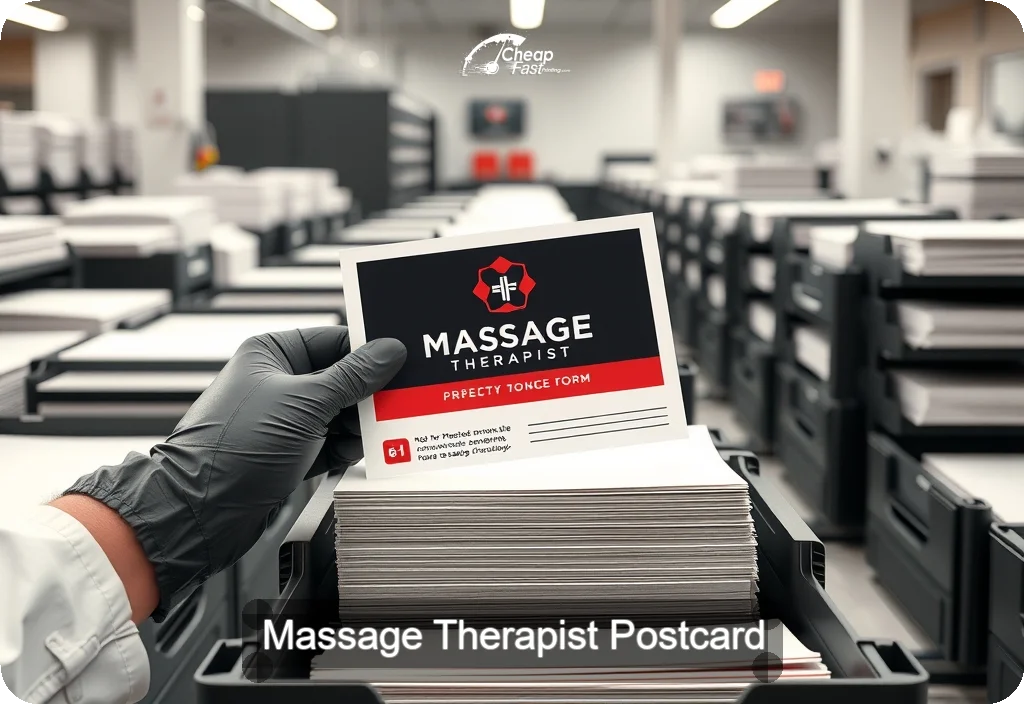 Massage Therapist Postcard Sample 03 · 6" x 11" design sample