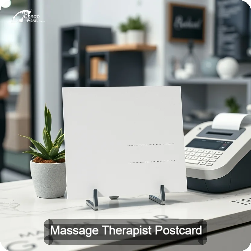Massage Therapist Postcard Sample 04 · 5" x 5" design sample