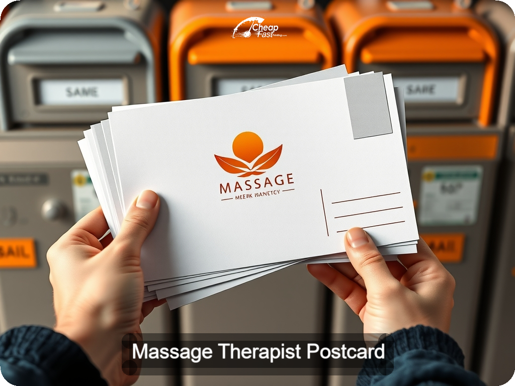 Massage Therapist Postcard Sample 08 · 6.5" x 9" design sample