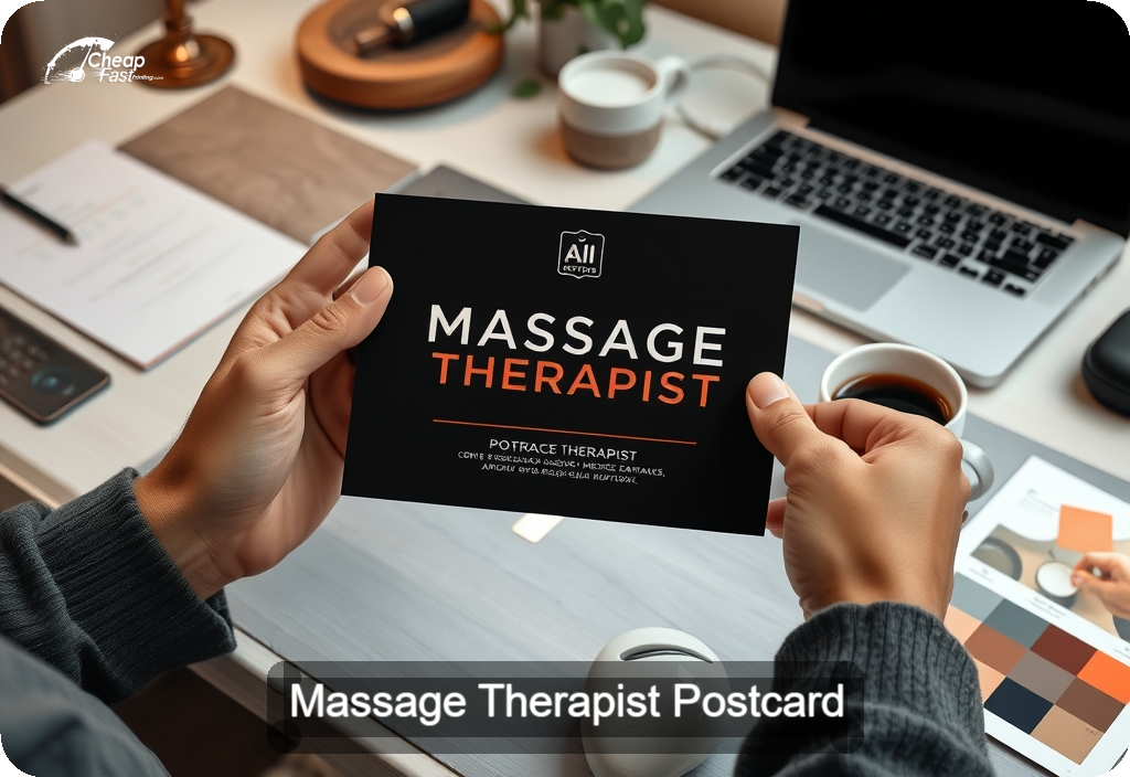 Massage Therapist Postcard Sample 10 · 4" x 6" design sample