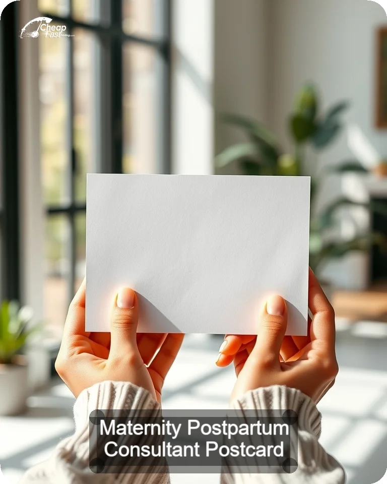 Maternity Postpartum Consultant Postcard Sample 01 · 4.25" x 5.5" design sample