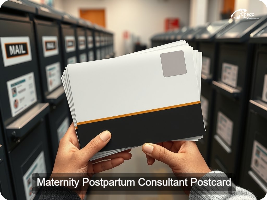 Maternity Postpartum Consultant Postcard Sample 04 · 6.5" x 9" design sample