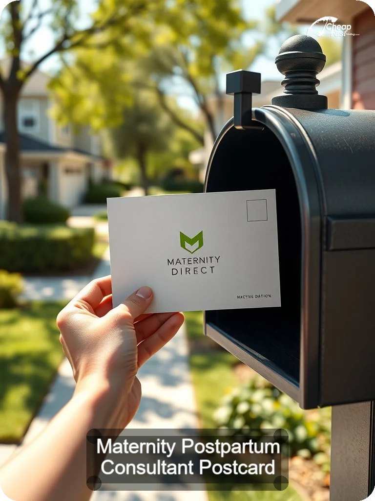 Maternity Postpartum Consultant Postcard Sample 07 · 5" x 7" design sample