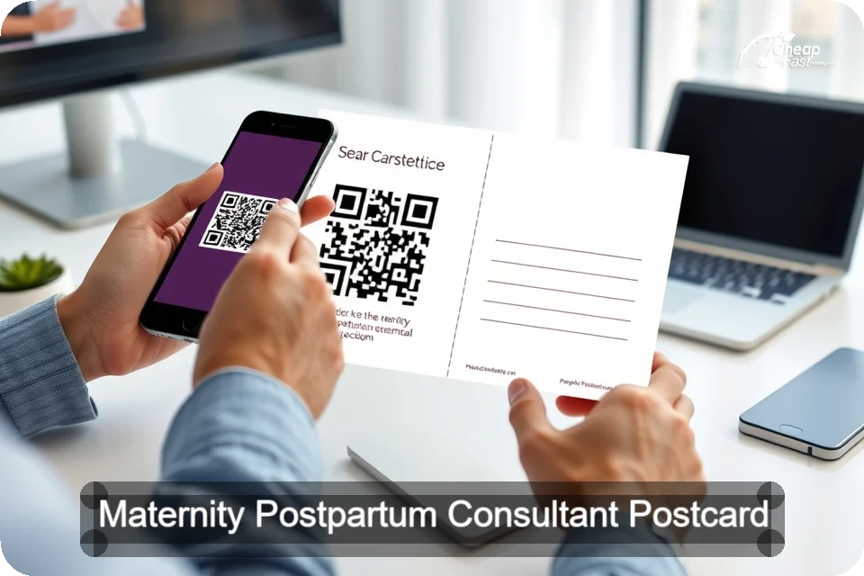 Maternity Postpartum Consultant Postcard Sample 08 · 6" x 9" design sample