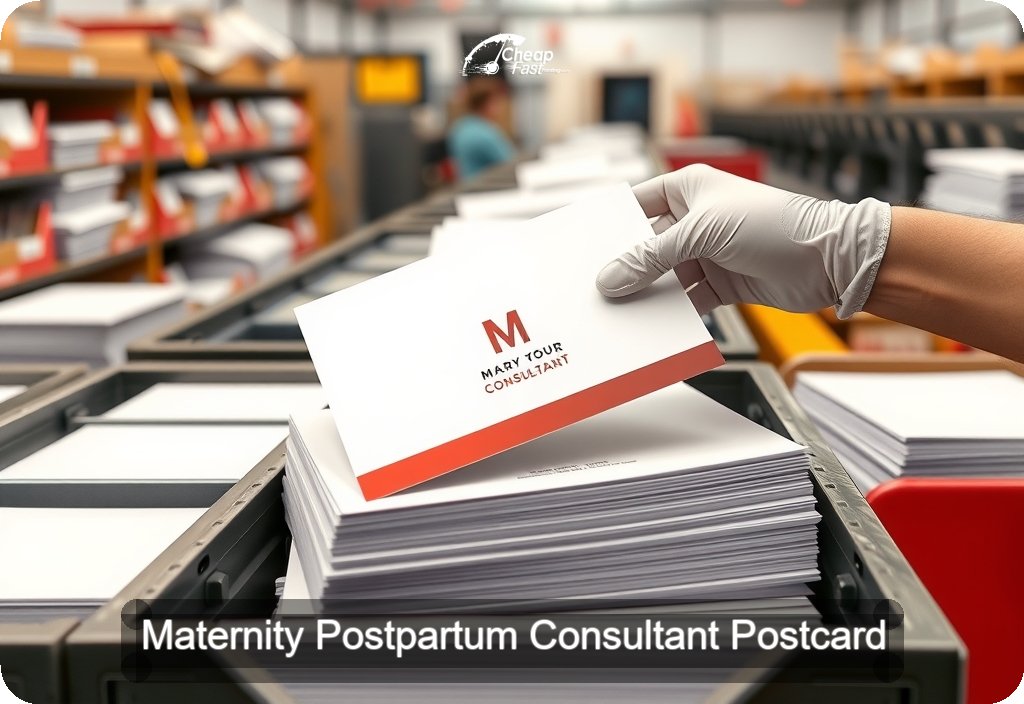 Maternity Postpartum Consultant Postcard Sample 09 · 6" x 11" design sample
