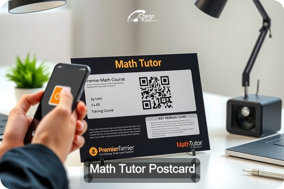 Math Tutor Postcard Sample 01 · 6" x 9" design sample