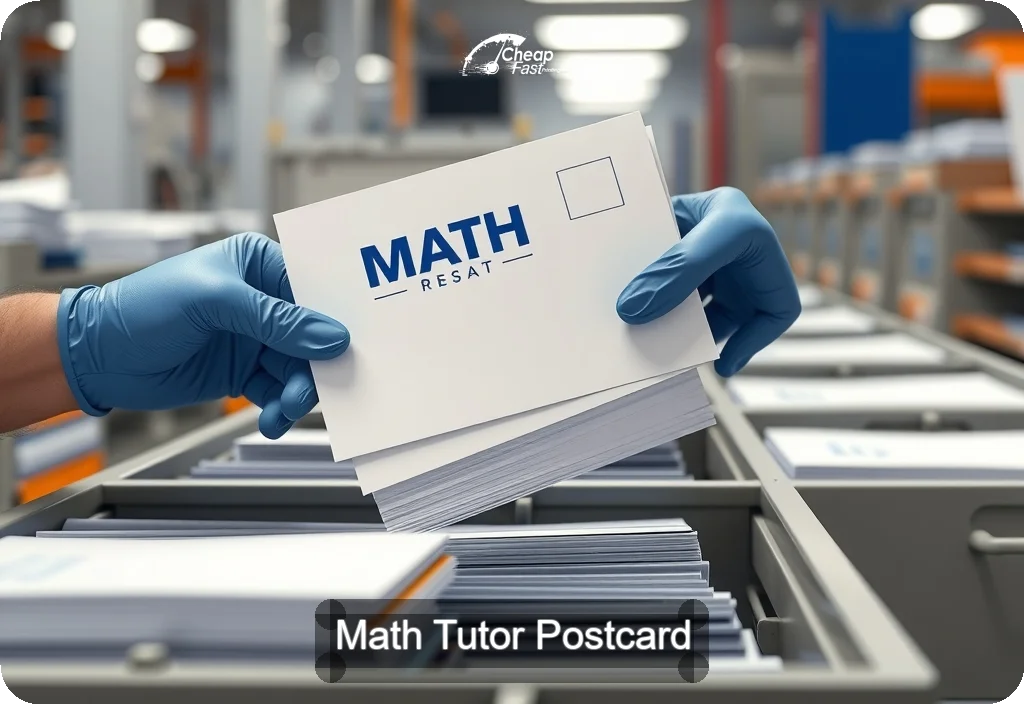 Math Tutor Postcard Sample 02 · 6" x 11" design sample