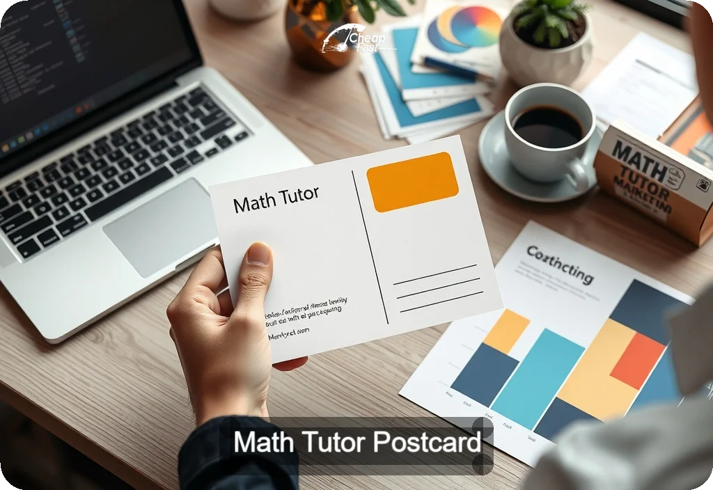 Math Tutor Postcard Sample 09 · 4" x 6" design sample