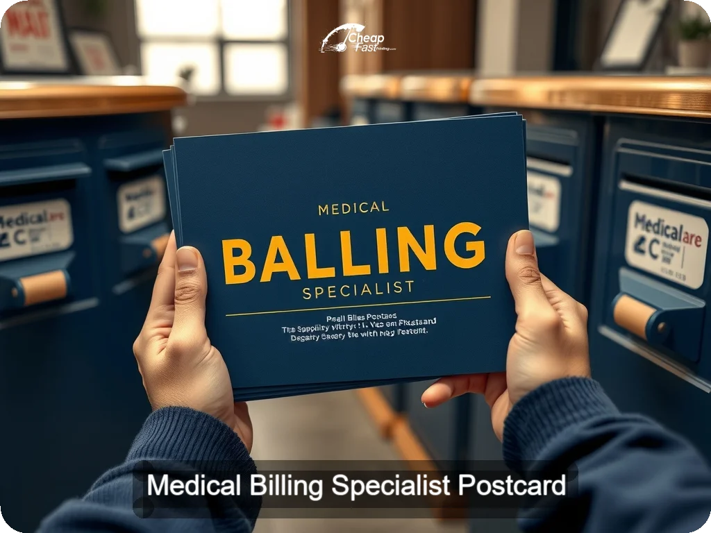 Medical Billing Specialist Postcard Sample 06 · 6.5" x 9" design sample