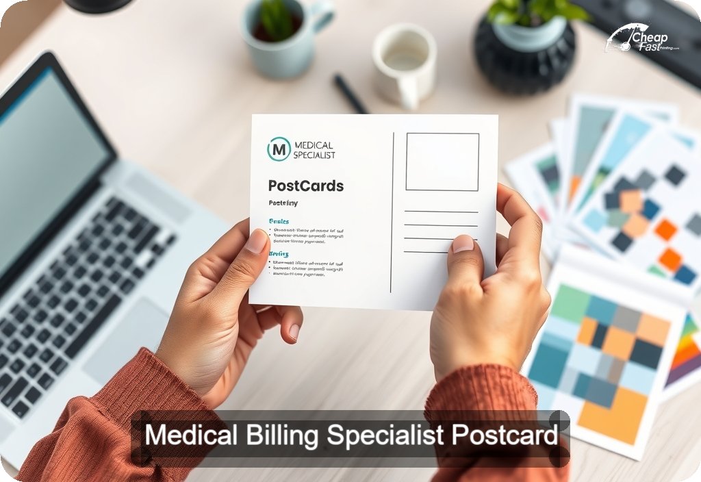 Medical Billing Specialist Postcard Sample 08 · 4" x 6" design sample