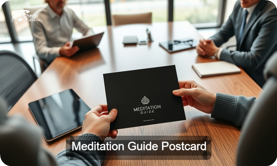 Meditation Guide Postcard Sample 03 · 4" x 9" design sample