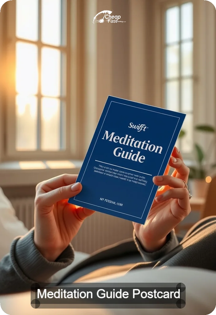 Meditation Guide Postcard Sample 04 · 4.5" x 6.5" design sample