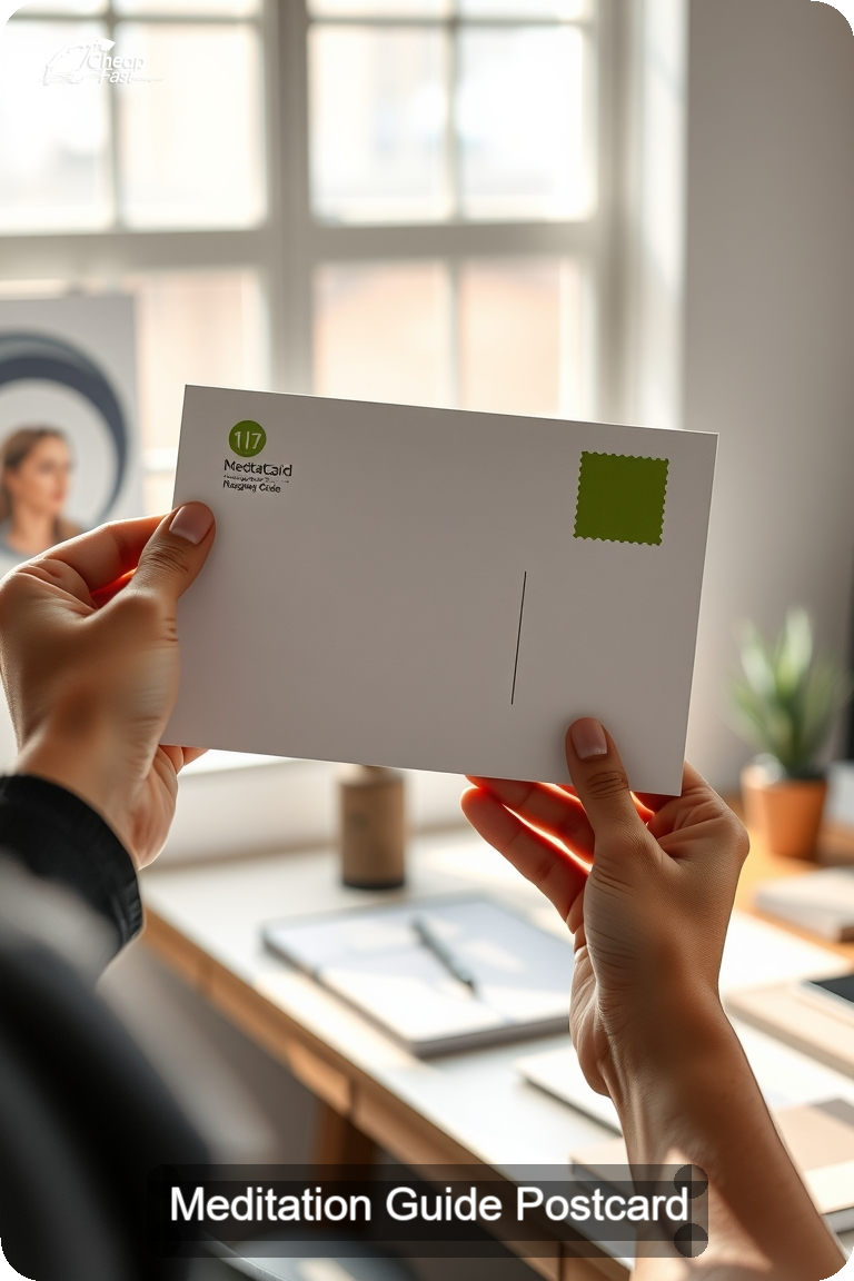 Meditation Guide Postcard Sample 06 · 4.5" x 11" design sample