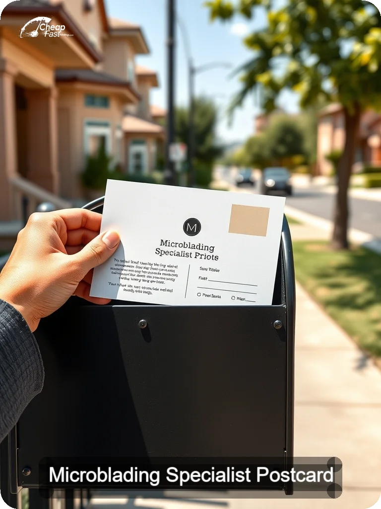 Microblading Specialist Postcard Sample 07 · 5" x 7" design sample