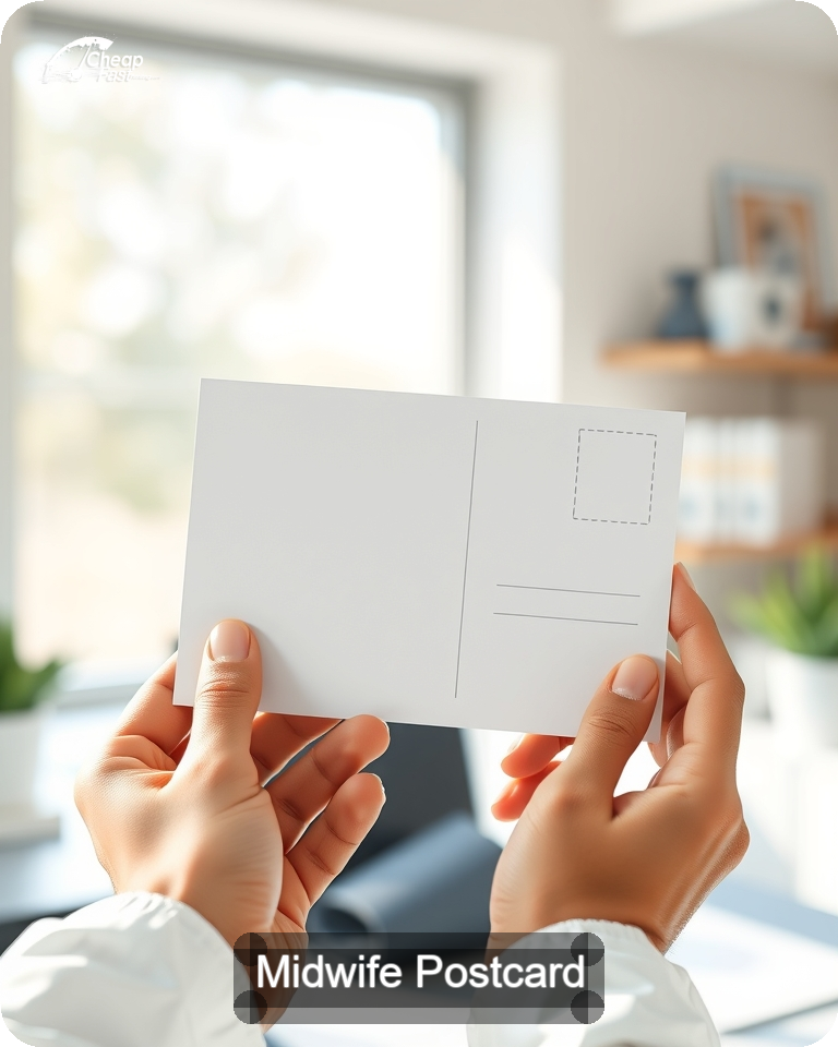 Midwife Postcard Sample 02 · 4.25" x 5.5" design sample