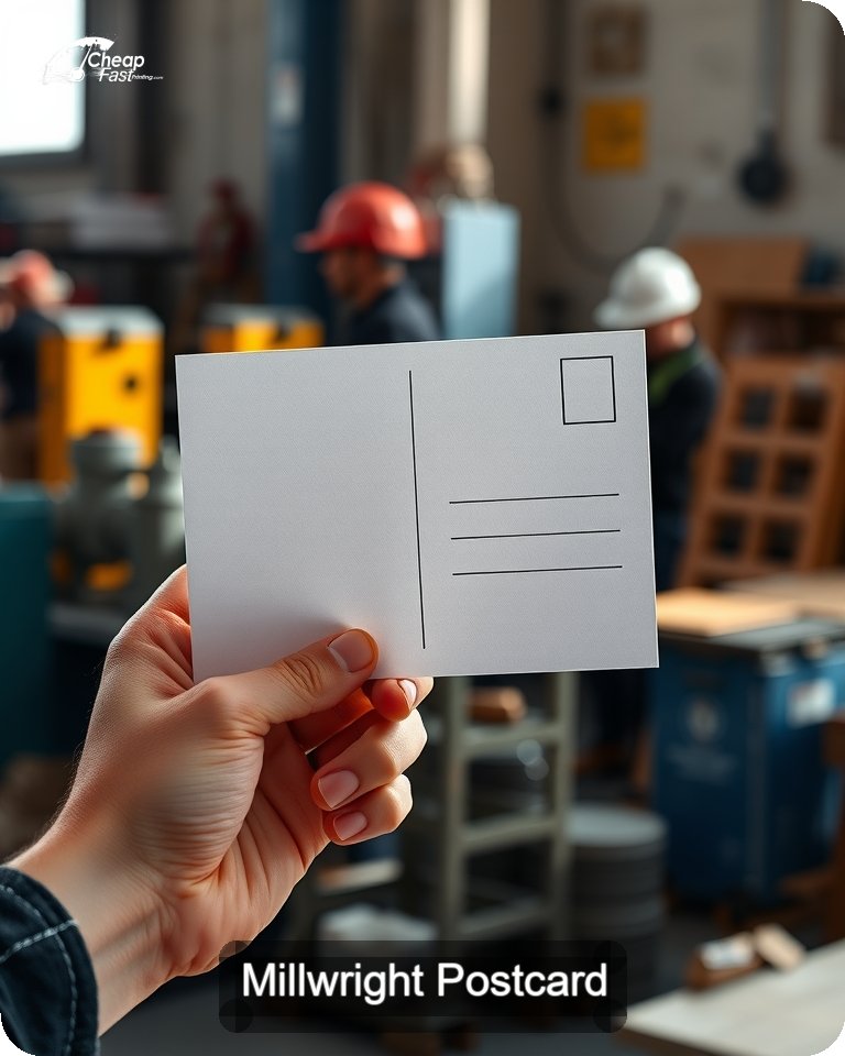 Millwright Postcard Sample 04 · 4.25" x 5.5" design sample