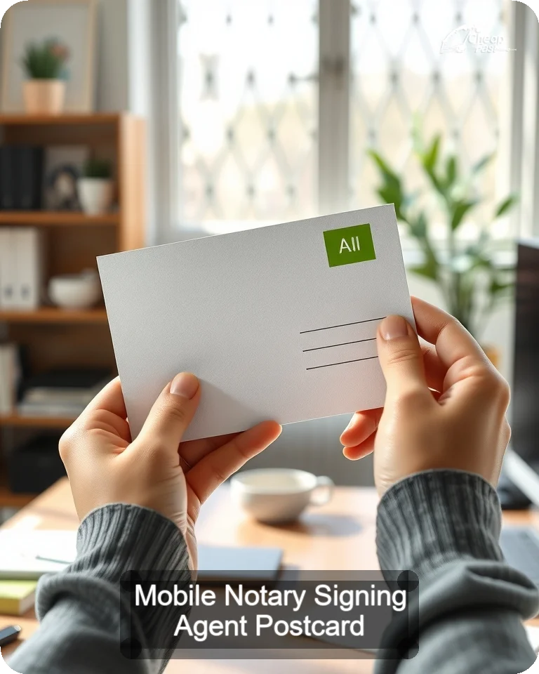 Mobile Notary Signing Agent Postcard Sample 03 · 4.25" x 5.5" design sample