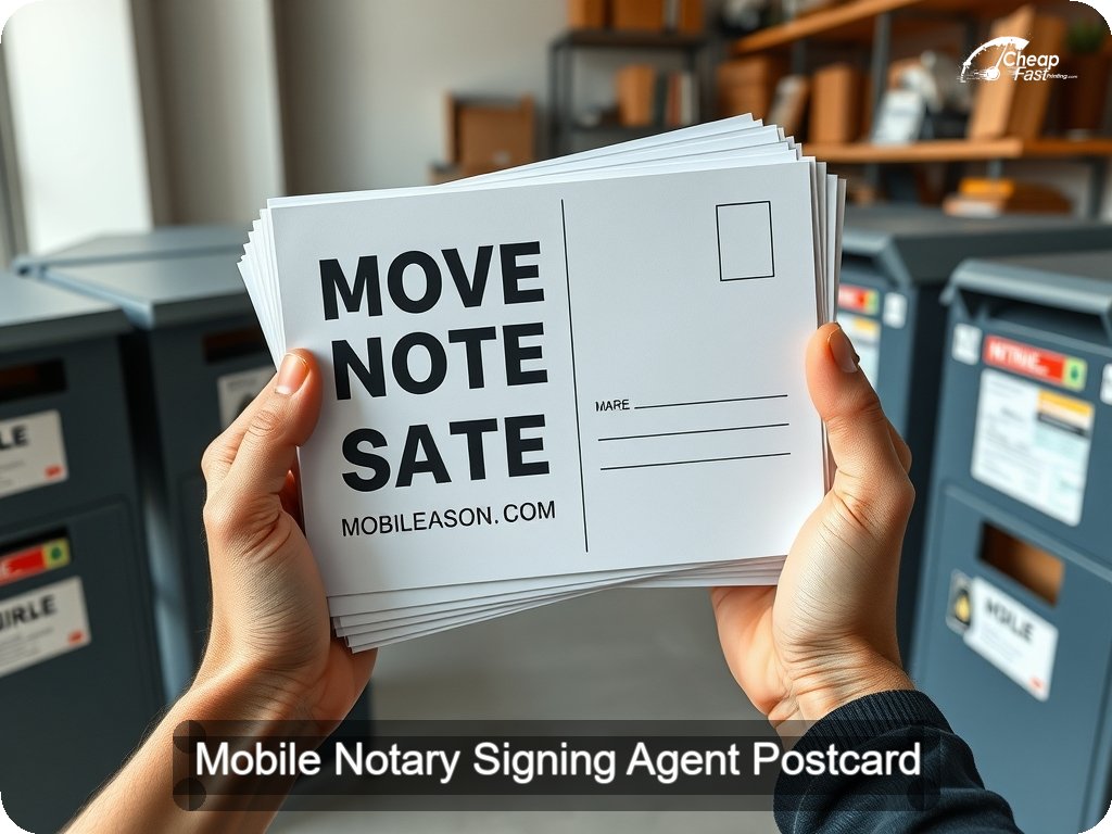 Mobile Notary Signing Agent Postcard Sample 06 · 6.5" x 9" design sample